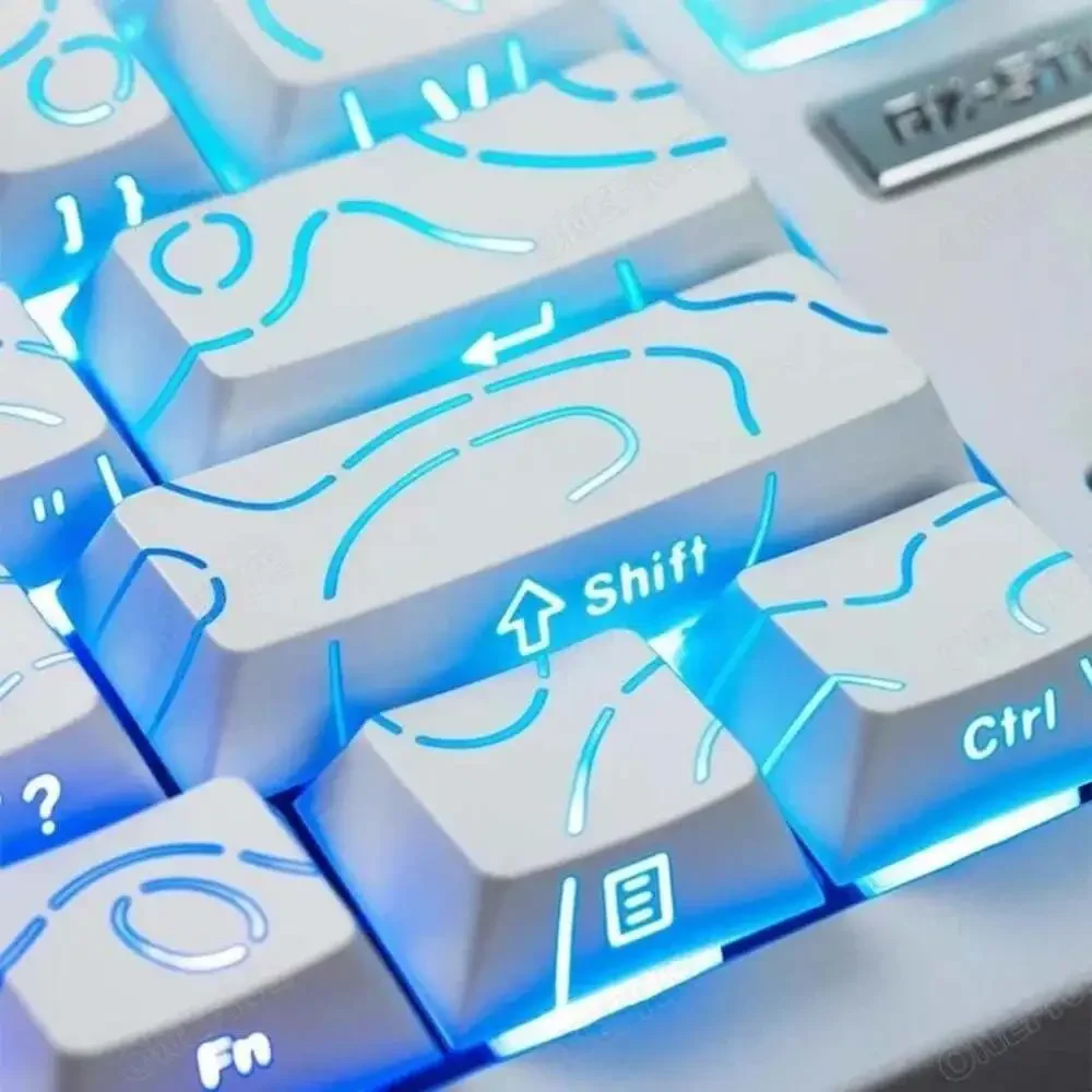 Contour 4.0 Side Engraved Keycap PBT Translucent 97 Key Gaming Mechanical Keyboa